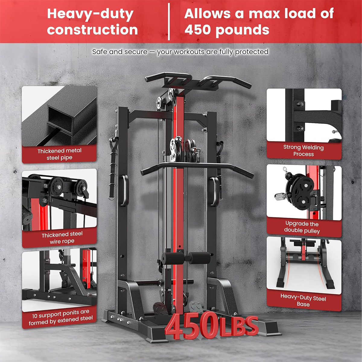 Pooboo Home Gym Machine - High - đánh giá và giá All In One Gym Home Equipment