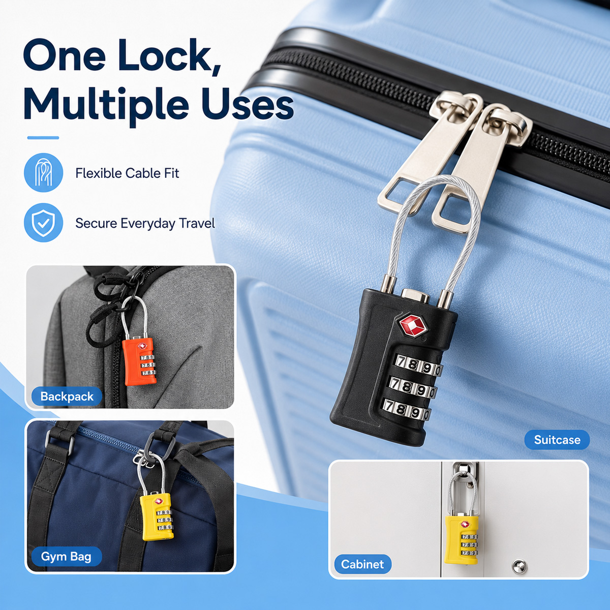 TSA Approved Luggage Lock 3 Di - đánh giá và giá Home Gym Portable