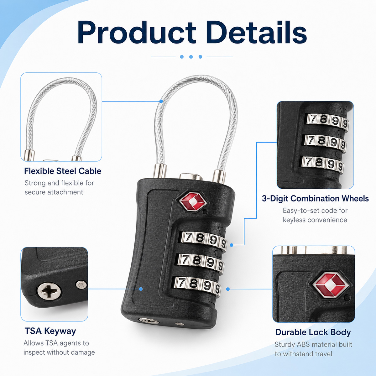 TSA Approved Luggage Lock 3 Di - đánh giá và giá Home Gym Portable