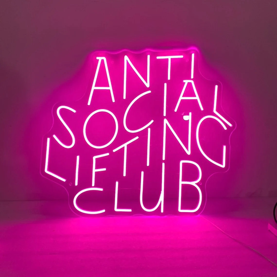 Anti Social Lifting Club Neon  - đánh giá và giá Home Gym Neon Sign